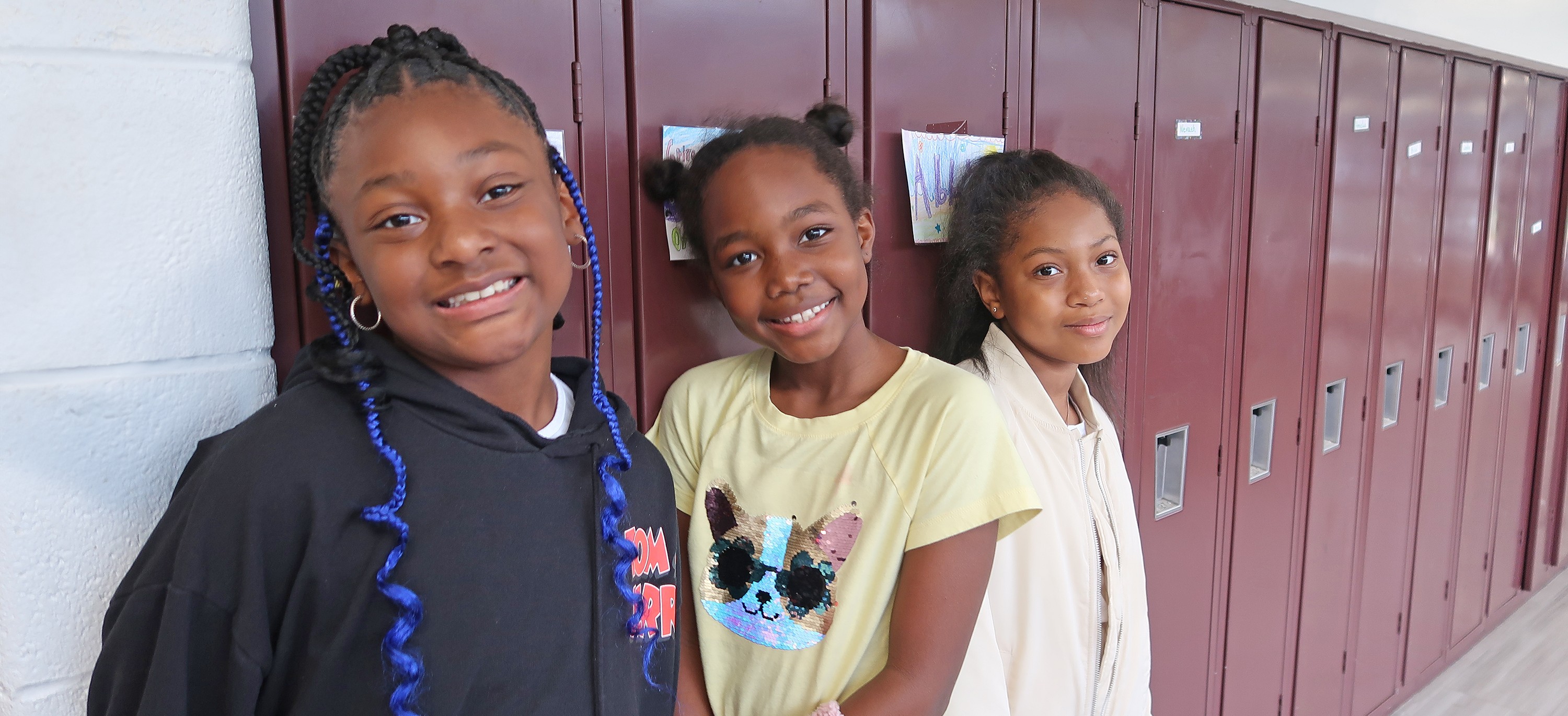 Students at their lockers